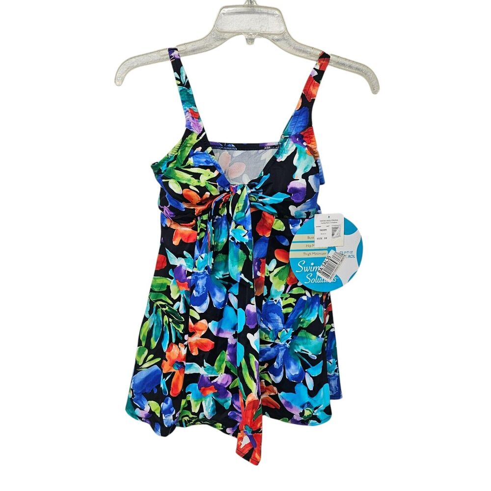 Swim Solutions Garden Party Swimdress Size 10 Tropical Floral Modest Comfort